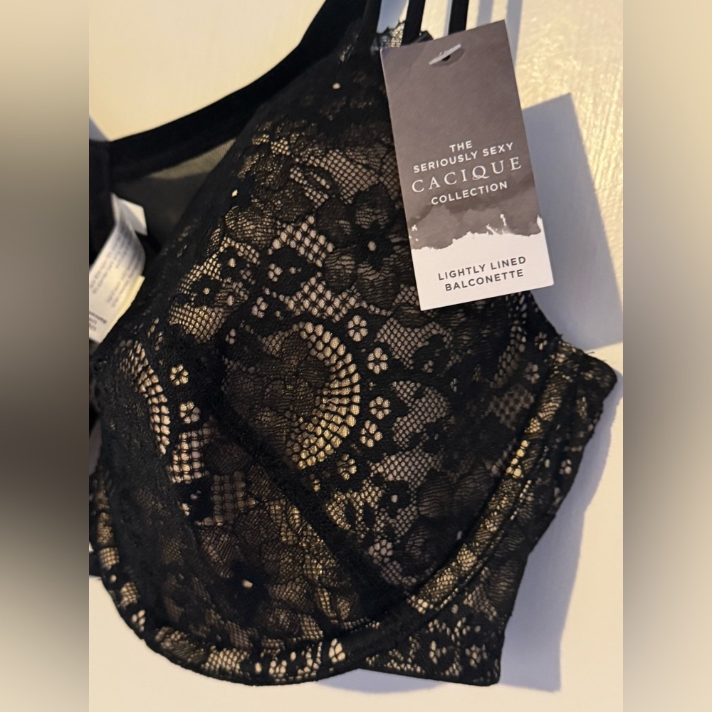 Cacique Lace Lightly Lined Balconette Bra - Picture 5 of 9